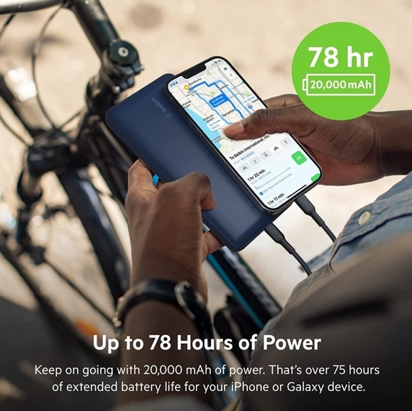 Belkin USB C Portable Charger 20000 mAh, 20K Power Bank with USB Type C Input Ou - Picture 5 of 9